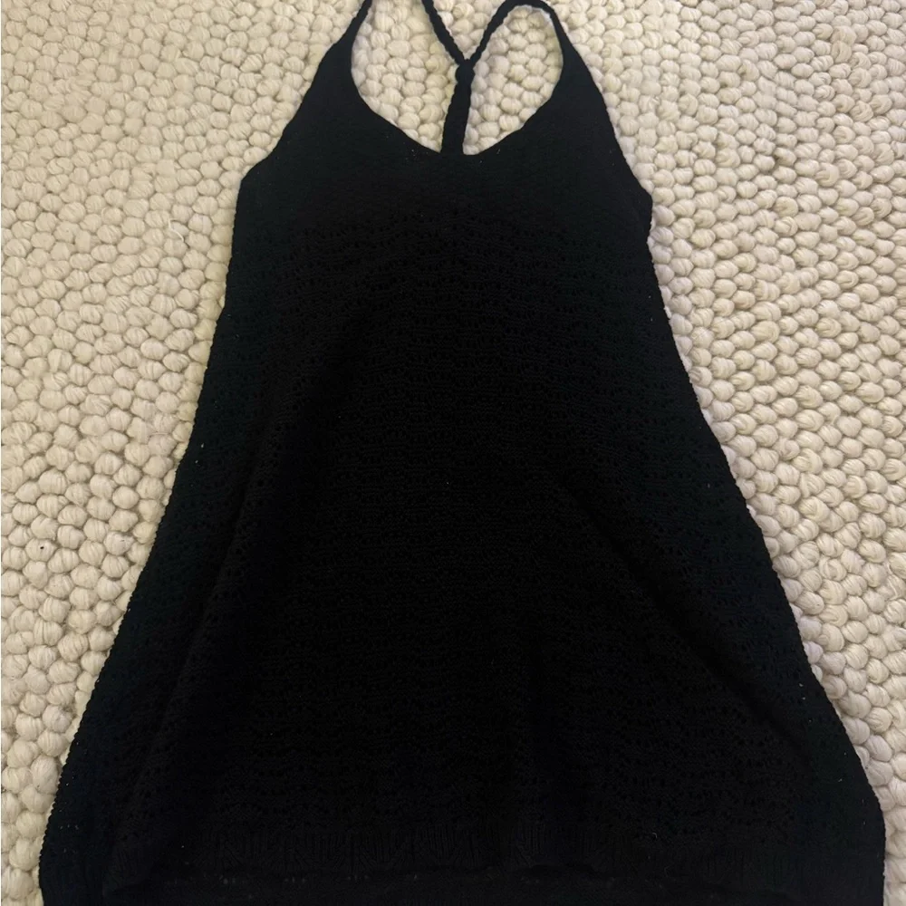 Lulu's Black Crochet CoverUp - Picture 1 of 4